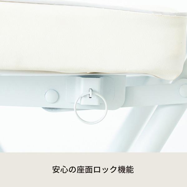 ヴィンテージクッションチェア(ナチュラル/白) 折りたたみ椅子 カウンターチェア スチール イス 背もたれ付 コンパクト スリム キッチン パイプイス モダン ... |  | 02