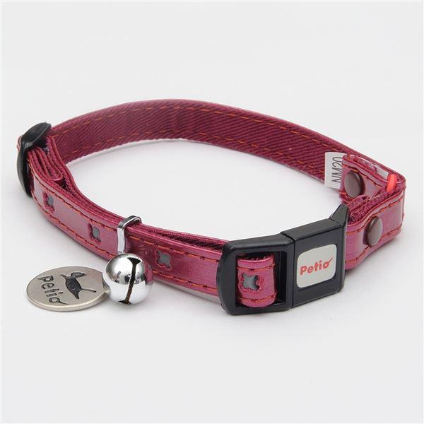 （まとめ）CAT COLLAR クロスレザーカラー レッド〔×3セット〕 (猫用品/首輪) | 