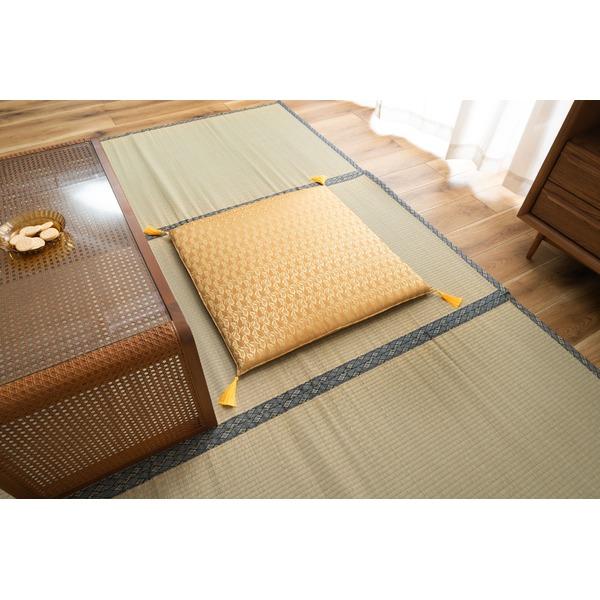 座布団 約幅70×奥行70×高さ7cm ゴールド クッション性 軽量 移動便利 大判 フロアクッション リビング インテリア雑貨 |  | 02