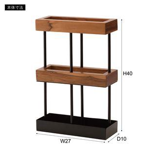 傘立て アンブレラスタンド 約幅27×奥行10×高さ40cm ナチュラル 天然木 チーク スチール 玄関家具 インテリア家具 完成品 |  | 04