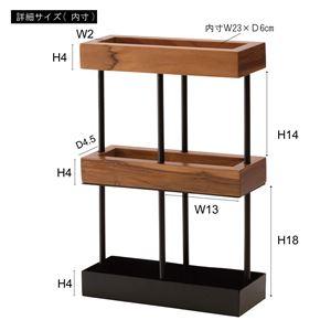 傘立て アンブレラスタンド 約幅27×奥行10×高さ40cm ナチュラル 天然木 チーク スチール 玄関家具 インテリア家具 完成品 |  | 05
