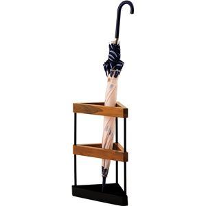 傘立て アンブレラスタンド 約幅20×奥行20×高さ40cm ナチュラル 天然木 チーク スチール 玄関家具 インテリア家具 完成品 |  | 02