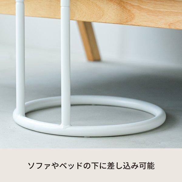 ラウンドサイドテーブル ラテ(ナチュラル) ナイトテーブル スリム 軽量 丸型 ソファサイド 木製 フラワースタンド ベッドサイド 机 モダン NK-331 組立品 |  | 03