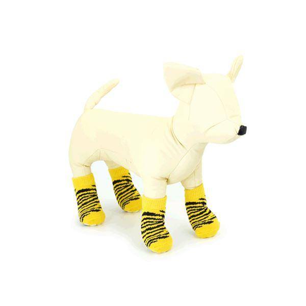 （まとめ）L'ange ペットソックス4足セット tiger XL 犬用靴下〔×2セット〕 |  | 02
