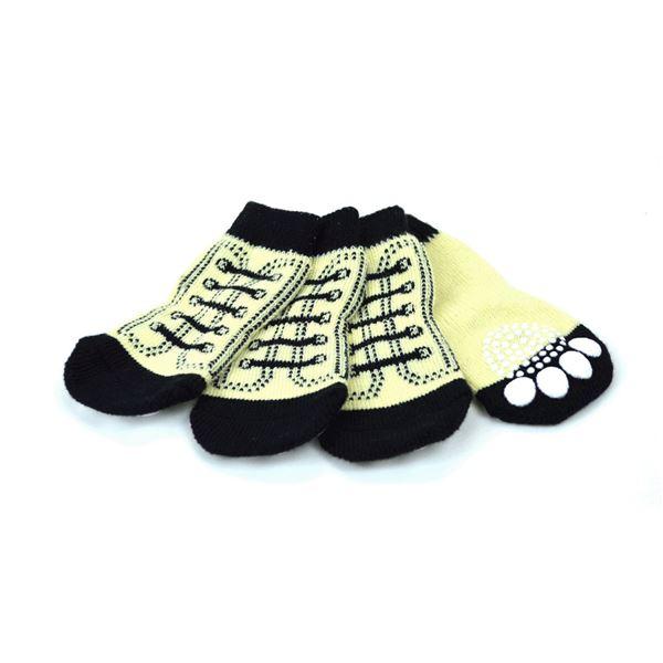 （まとめ）L'ange ペットソックス4足セット sneaker S 犬用靴下〔×2セット〕 |  | 01