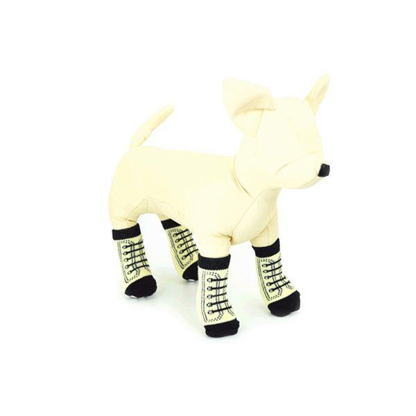 （まとめ）L'ange ペットソックス4足セット sneaker S 犬用靴下〔×2セット〕 |  | 02