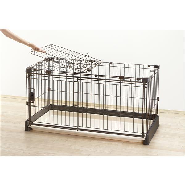 もっとお掃除簡単 ペット サークル 〔120-60 屋根面 単品 ダークブラウン〕 本体別売り 犬用品 ペット用品 |  | 02
