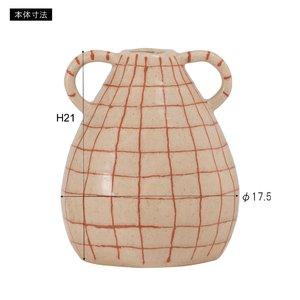 フラワーベース 花瓶 約幅17.5×奥行17.5×高さ21cm ブラウン 陶器 花器 リビング ダイニング インテリア雑貨 完成品 |  | 05