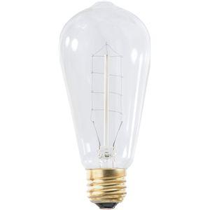 エジソン球 S W5.8×D5.8×H12.6cm クリア E26/60W 電球 照明 ライト 完成品 | 