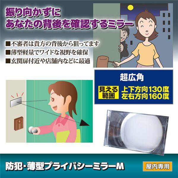 防犯・薄型 プライバシーミラー M 約縦8×横13.5×厚み0.3cm 薄型 軽量 ワイド 玄関 エントランス 防犯対策 背後確認用 ミラー |  | 01