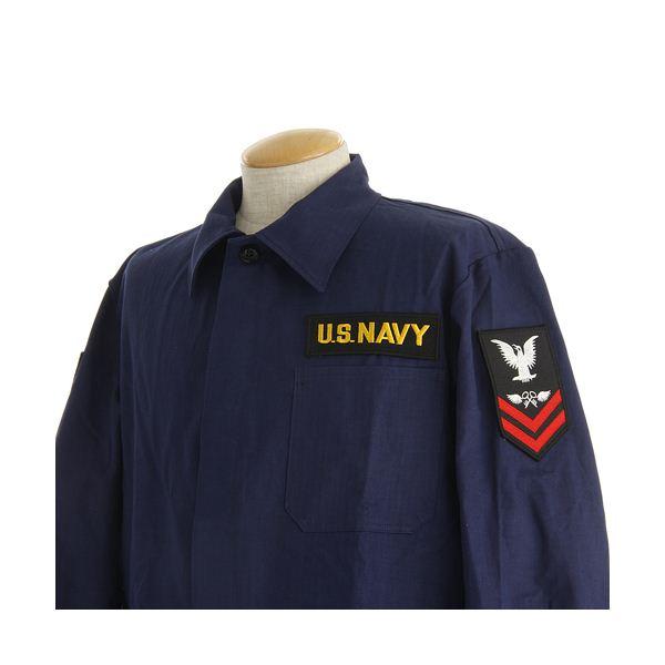 アメリカ海軍 米軍 紋章入り ヘリンボーン ワーカー カバーオール M ネイビー 綿100％ つなぎ ミリタリーウェア 軍モノ |  | 03