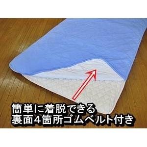 快適な温度帯に働きかける温度調整素材アウトラスト使用　涼感敷パッドシーツ　ダブル　ブルー 綿100% 日本製 |  | 02