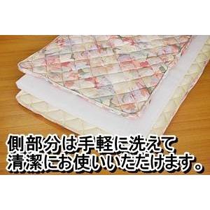 完全分離型 ピーチスキン加工生地使用ウォッシャブル3層敷布団 シングルサックス 日本製 |  | 03