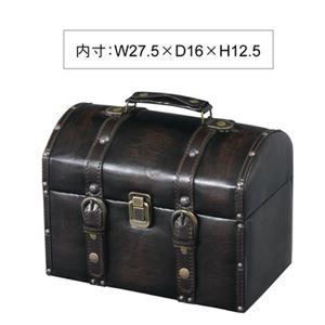 トランク 旅行バッグ 幅30cm 合皮 Traver Furniture ビンテージ風 スタイル リビング 店舗 インテリア家具 備品 什器 |  | 03