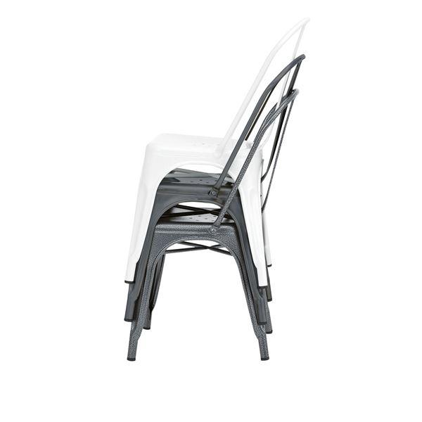スタッキングチェア パーソナルチェア 幅45cm アイボリー スチール クレールチェア リビング ダイニング |  | 01