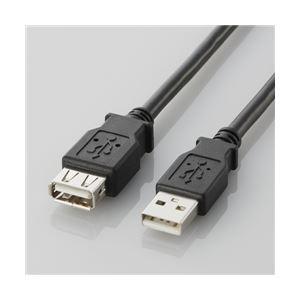 USB2.0準拠 延長ケーブル Aタイプ/2.0m(ブラック) U2C-E20BK | 