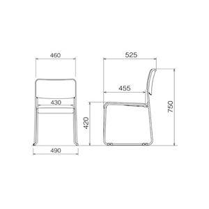 アイリスチトセ スタッキングチェア 樹脂座タイプ ブラック ASL-110PP-BK 1脚 |  | 01