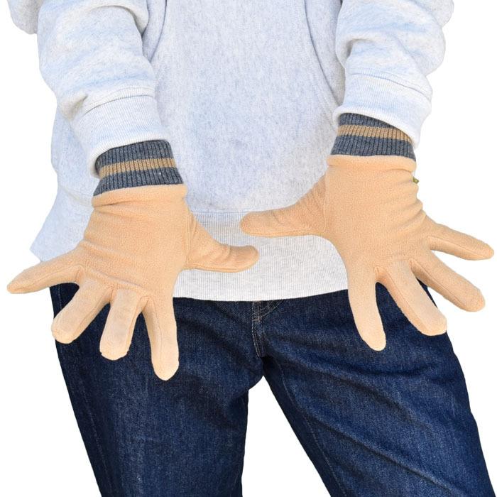 手袋 メンズ 防寒 フリース ストレッチ ニットカウス のびのび すべり止め 選べるデザイン 五指 指切り 指無し peer アームウォーマー 暖かい 通勤 通学 |  | 02