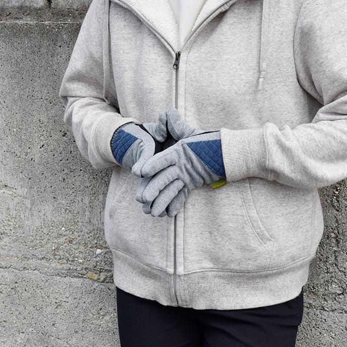 手袋 レディース 五指 スウェット 切替し ニットカウス 裏ボア スポーツ カジュアル peer メール便送料無料 発熱 保温 暖かい 通勤 通学 あったかグッズ |  | 05