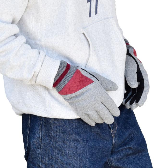 手袋 メンズ 五指 スウェット 切替し ニットカウス 裏ボア スポーツ カジュアル peer メール便送料無料 発熱 保温 暖かい 柔らかい 通勤 通学 |  | 04