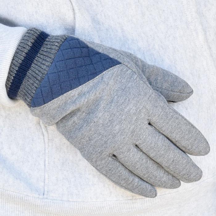 手袋 メンズ 五指 スウェット 切替し ニットカウス 裏ボア スポーツ カジュアル peer メール便送料無料 発熱 保温 暖かい 柔らかい 通勤 通学 |  | 02