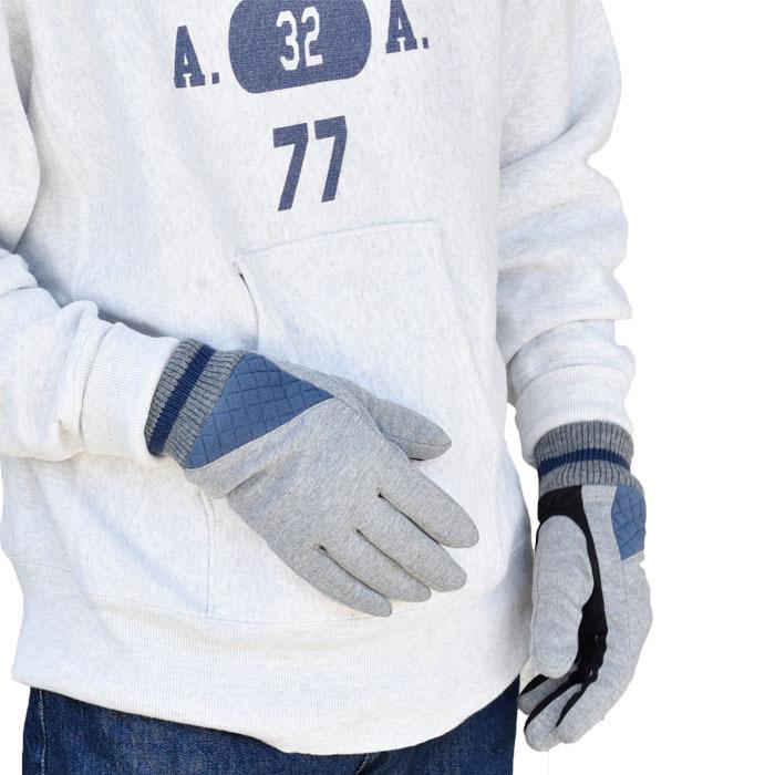 手袋 メンズ 五指 スウェット 切替し ニットカウス 裏ボア スポーツ カジュアル peer メール便送料無料 発熱 保温 暖かい 柔らかい 通勤 通学 |  | 06