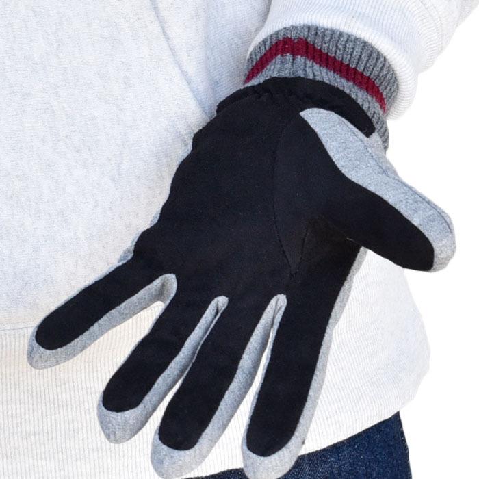 手袋 メンズ 五指 スウェット 切替し ニットカウス 裏ボア スポーツ カジュアル peer メール便送料無料 発熱 保温 暖かい 柔らかい 通勤 通学 |  | 07