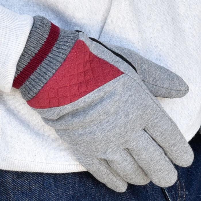 手袋 メンズ 五指 スウェット 切替し ニットカウス 裏ボア スポーツ カジュアル peer メール便送料無料 発熱 保温 暖かい 柔らかい 通勤 通学 |  | 01