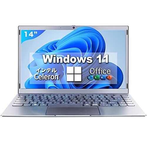 パソコン　ノート　office付き　VETESA　搭載　ノート　Win11　薄型PC　IPS120°視野角　高性能CPU　CeleronN　14インチ　最大2.8GHz　フルHD