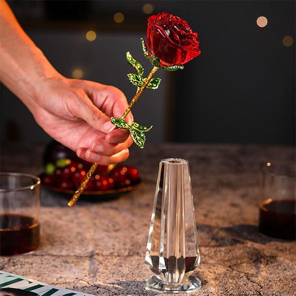 送料無料 母の日 オブジェ 薔薇 置物 名入れ可 フラワー 花 ギフト7色