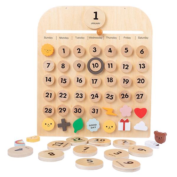 万年カレンダー インテリア 木製 子供 カレンダー 壁掛け DIY 手作り