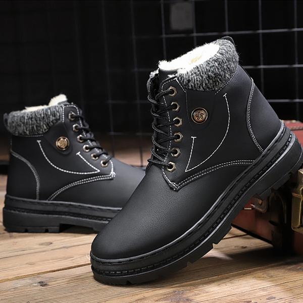 送料無料 靴 ワークブーツ マウンテンブーツ メンズ 厚底 ショート