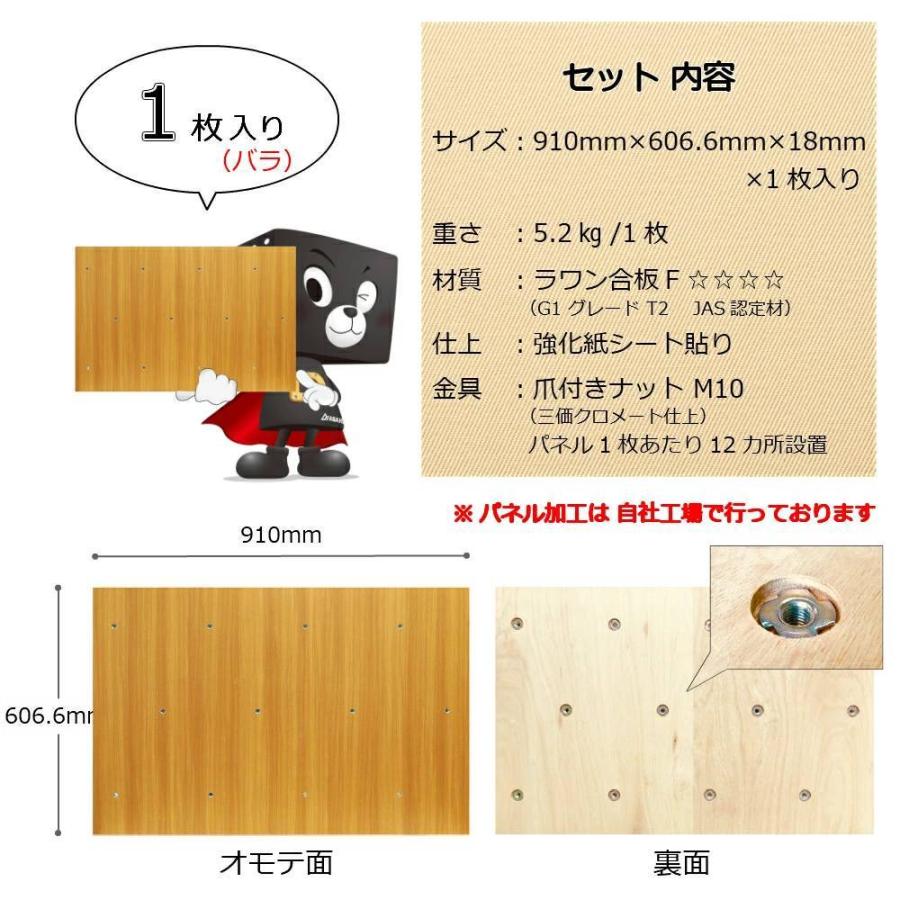 壁ピタッ！ボルダリングパネル 910mm×606.6mm×18mm 1枚入り