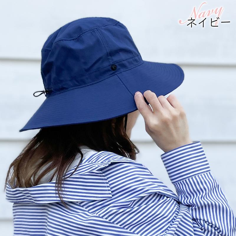 帽子 レディース uv 折りたたみ つば広 シンプルサファリハット あご
