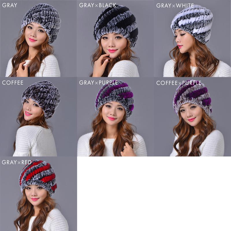 ラビットファーニット帽 帽子 レディース ニットキャップ ニット帽