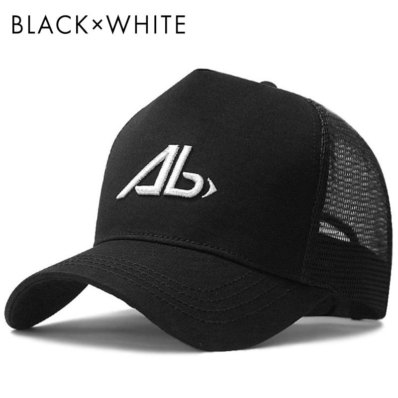 キャップ メンズ 深め Abロゴ ツバ8cm コットン 大きめ xl UVカット