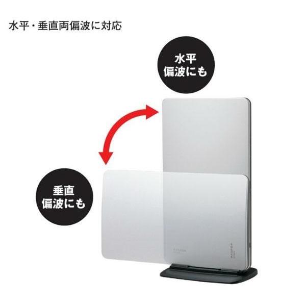 マスプロ電工 家庭用UHF卓上アンテナ ブースター内蔵型 シルバー