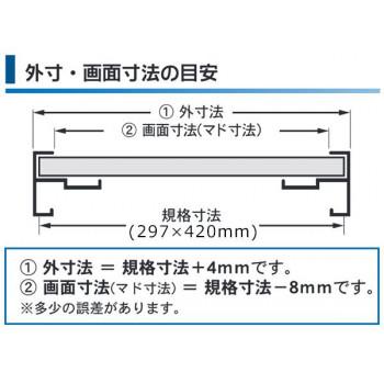 ARTE(アルテ) アルミフレーム オストレッチ(R) A3(297×420mm) ブラック SRK-A3-BK｜handyhouse｜03