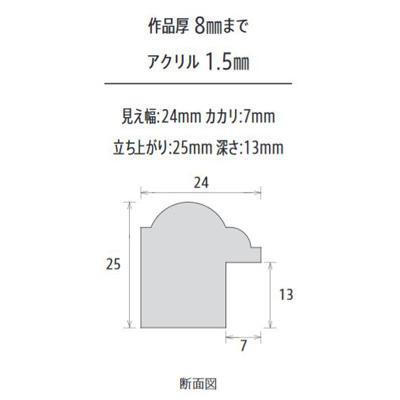 アルナ 樹脂フレーム デッサン額 APS-02 グレー 正方形500角 61926_5