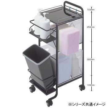 サロン向け シャンプーストッカーワゴン ブラウン 15017_1