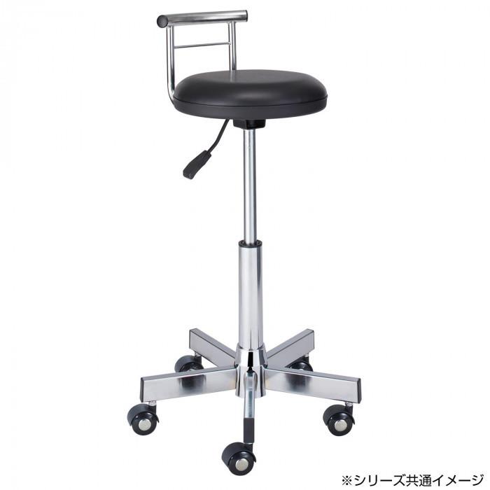 サロン向け LB-15 背付きスツール ブラウン 60317