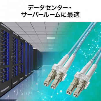 サンワサプライ アーマードメガネ型光ファイバケーブル(マルチOM3、LC×2-LC×2) 3m HKB-AMOM3LCLC-03_3