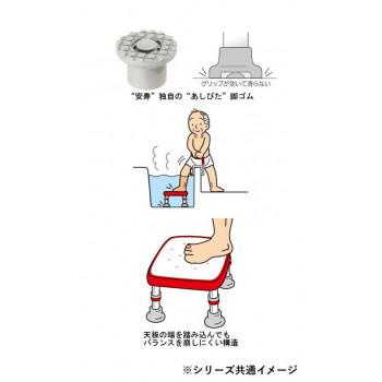 安寿 ステンレス製浴槽台R「あしぴた標準 すべり止めシートタイプ10 536-441 ブルー 259068 S0339_1