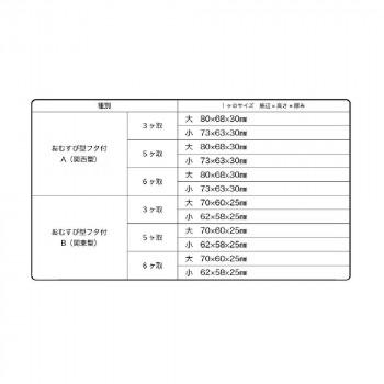 山県化学(ヤマケン) おむすび型 フタ付 (B)5ケ取(小)の画像