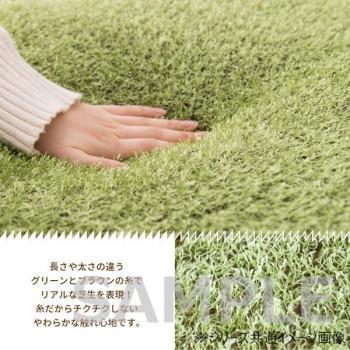 芝生風クッション シーヴァ Lサイズ 約90R×15cm 240622996の画像
