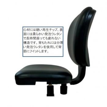 ワークチェアー ミドルバックチェアーAYAブラック LFP-AYA4640-LBKの画像