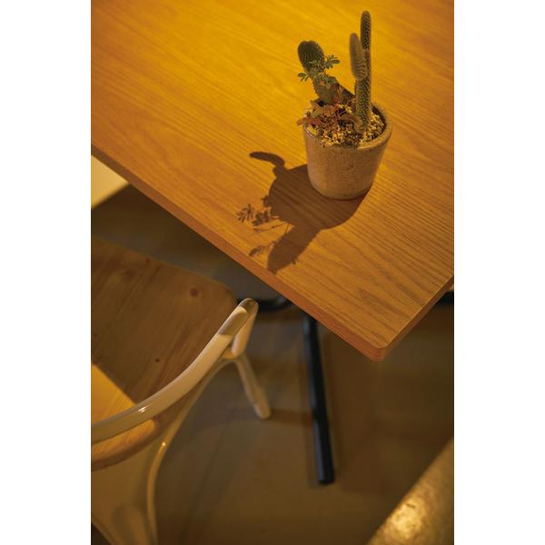 ダリオ カフェテーブル 天然木化粧繊維板(オーク) スチール(粉体 ダリオ カフェテーブル 天然木化粧繊維板(オーク) スチール(粉体