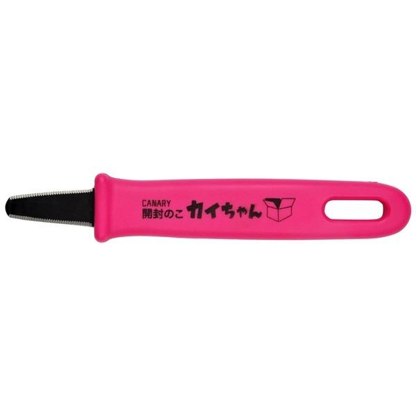 かわいい 開封のこ Canary ギザウェーブ加工のこぎり ノコギリ 段ボールの開梱はおまかせ カイちゃん カッターナイフ 段ボール開封専用ツール 50セット 業務用 家庭用 ピンク Dc 130f フッ素加工 カッター Dbja Jp