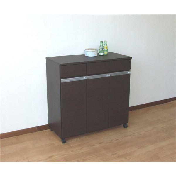 即納特典付き ダストボックス/蓋付きゴミ箱 3分別 幅82cm ...