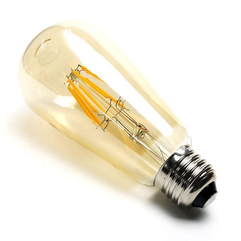 LED フィラメント電球 ST64ビンテージ エジソン電球 E26 口金 8W 電球